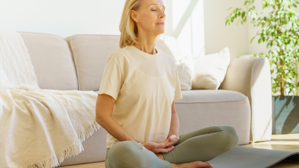 seated breath work or yoga for heart health