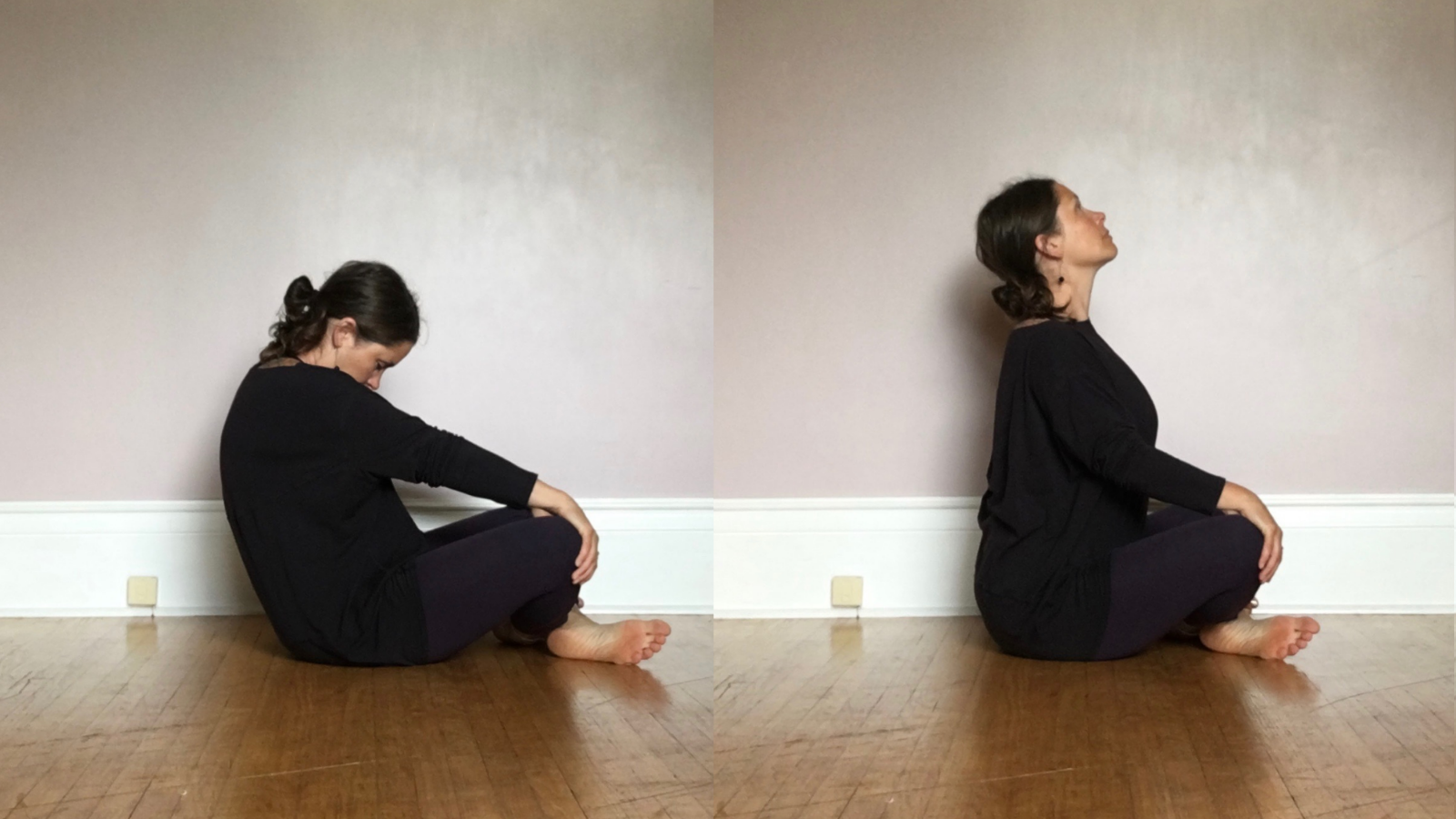 woman practicing seated Cat Cow Pose, a yoga for infertility pose, to relieve stress and for overall pelvic health