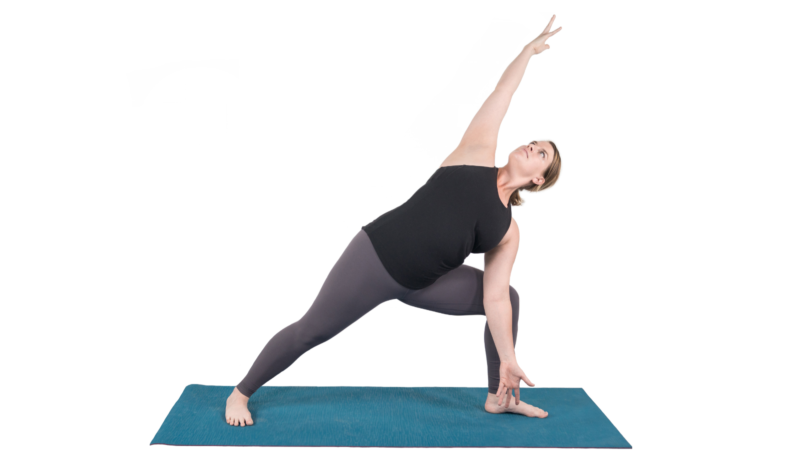 In poses like Parsvakonasana, the yoga student must take extra care with the cervical vertebrae to move slowly and cautiously and in a comfortable ROM.