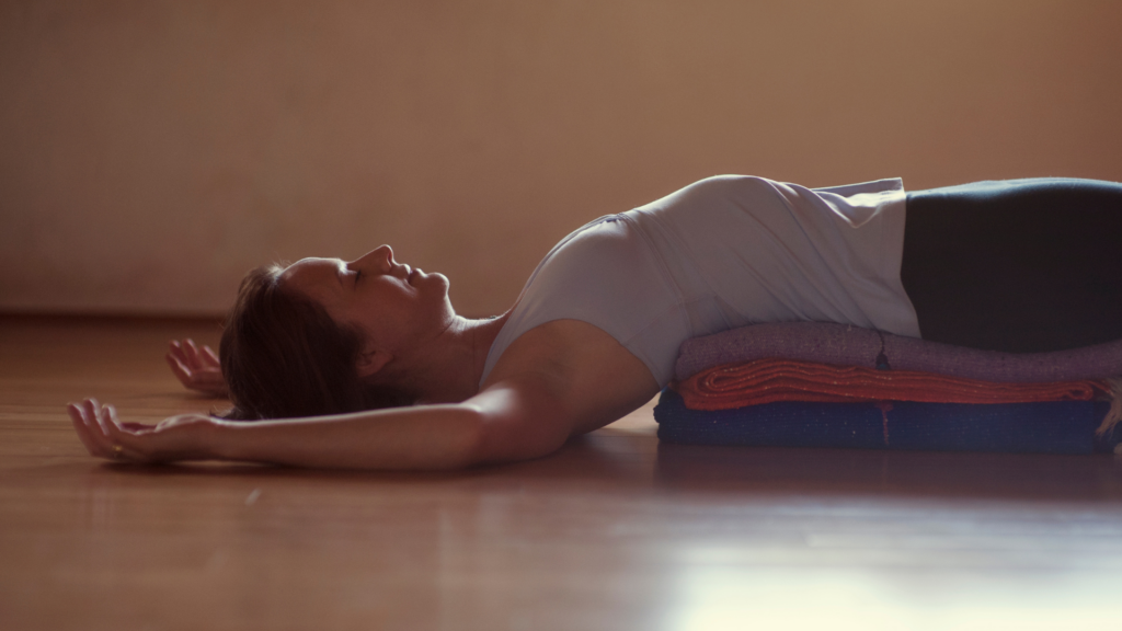 Resftul, relaxing, Restorative Yoga for pain relief