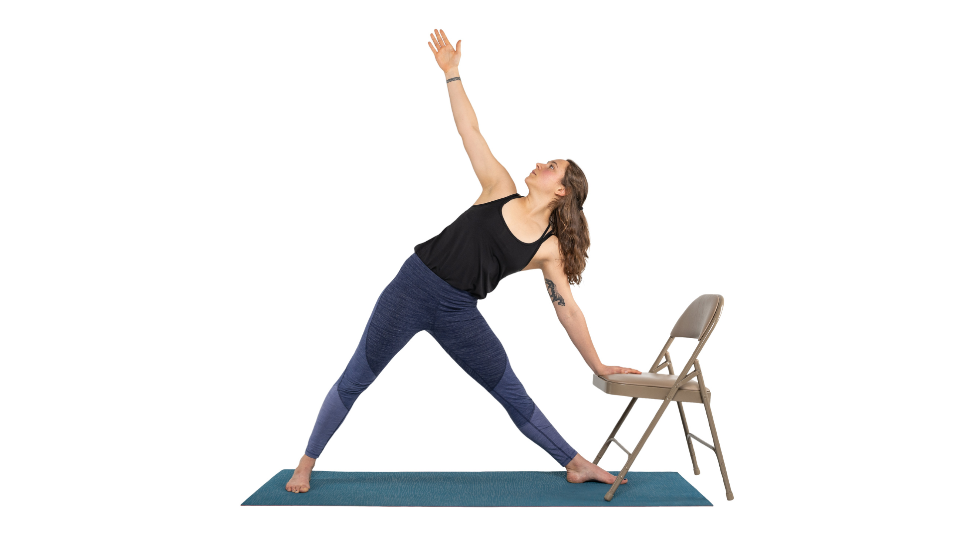 Triangle Pose also known as Trikonasana Pose is a strengthening and lengthening pose.