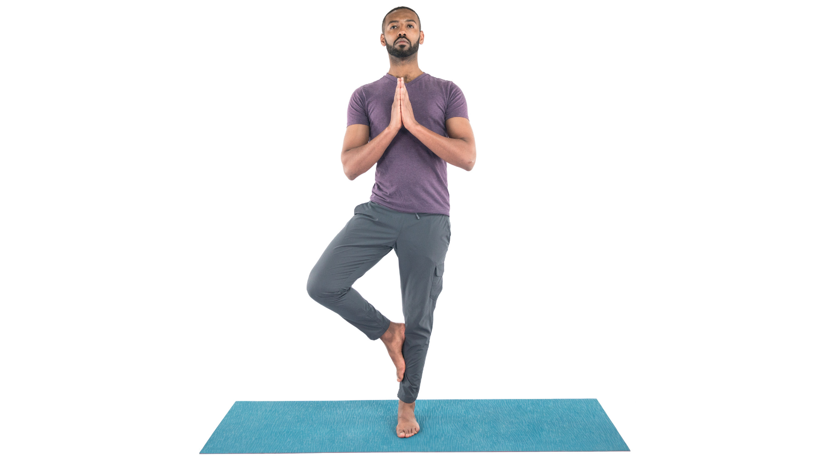Tree Pose or Vrksasana with ankle to shin for healthy hip joints